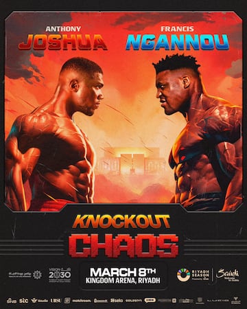 Joshua y Ngannou se verán las caras el 8 de marzo de 2024