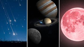 Los mejores eventos astronómicos de abril 2025: fases lunares, Luna llena Rosa y lluvia de estrellas
